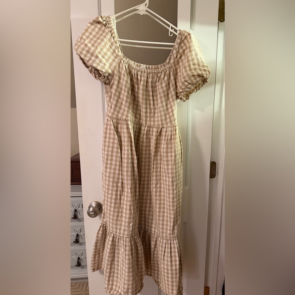 J Crew Women’s midi gingham dress